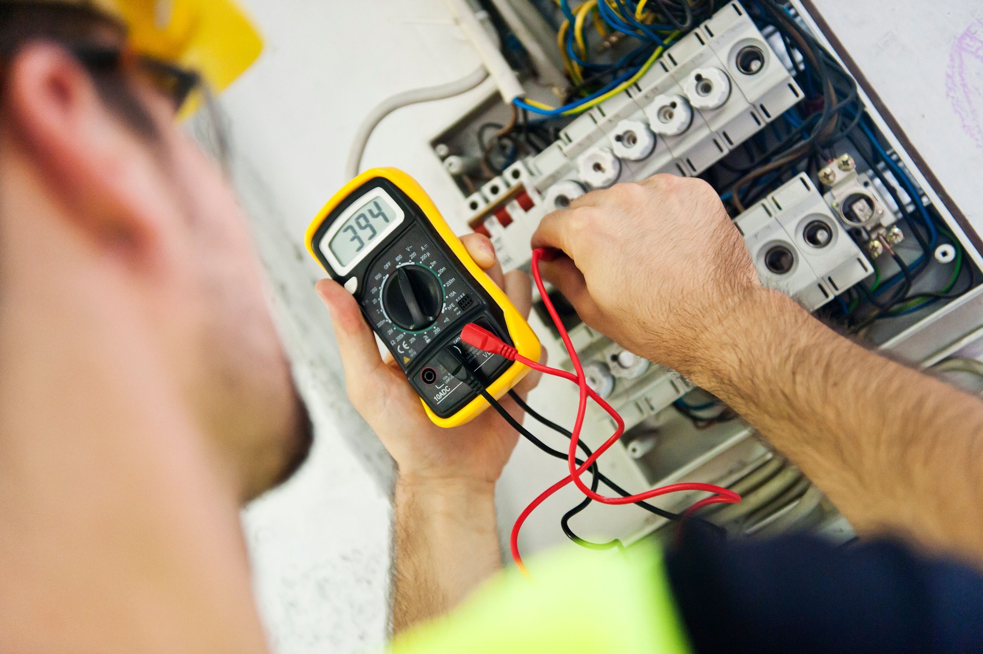 Electrician Testing Voltage